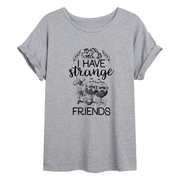 Alice In Wonderland - I Have Strange Friends - Juniors Ideal Flowy Muscle T-Shirt