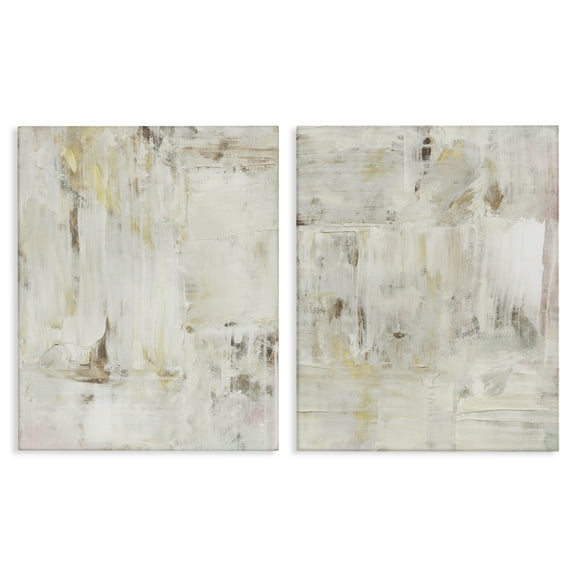 Stupell Industries Contemporary Muted Abstracts Abstract Painting Wrapped Canvas Canvas Art Print Wall Art, 16 x 20, Set of 2