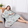 thumbnail image 5 of Oversized Wearable Blanket Hoodie,Math Equations Grid Formulas Pattern Sherpa Blanket Hoodie with Super Pockets,Super Warm Fuzzy Pullover for Women & Men, 5 of 6