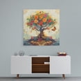 thumbnail image 3 of Tree of Life Canvas Wall Art, Colorful Picture Nature Abstract Prints, Butterfly Wall Art, Modern Landscape Artwork Mandala Style Poster Home Decor for Living Room Bedroom Office (16x16 Inches), 3 of 6