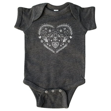 

Inktastic Valentine s Day Birds Flowers and Hearts Gift Baby Boy or Baby Girl Bodysuit