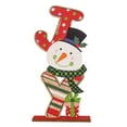 thumbnail image 2 of Lilgiuy Christmas Table Centerpiece Decorations, Wooden Xmas Snowman Santa Claus Gnome Table Decorations Signs, Merry Christmas Table Toppers for Holiday Home Party Indoor Decor, 6.69x3.54in, 2 of 6