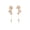 Champagne / Rose gold plated, variant on A Pair Of Navy Blue Rhinestone Crystal Floral Hair Clip Pins 2 Pcs