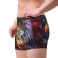 thumbnail image 2 of Sikiie Geometric American Bald Eagle Print Men's Boxer Briefs, Elastic Waistband Boxer Briefs Leggings-Large, 2 of 5
