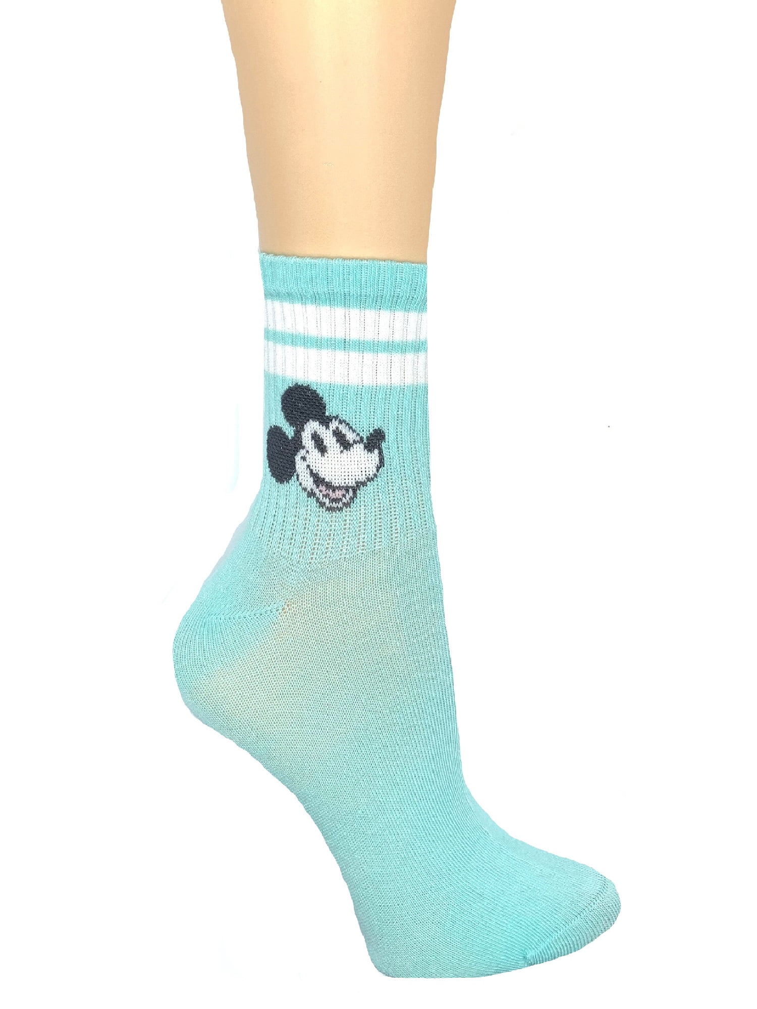 Disney Mickey Mouse, Women's Mid-Crew Socks, 2-Pack, Size 4-10