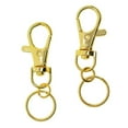thumbnail image 3 of Abbracc 10 Pieces gold Lobster Clasps Swivel Clips Snap Hooks with Split s Bag Key, 3 of 8