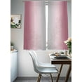 thumbnail image 5 of Sheer Curtains 72 Inches Long, Pink Ombre Light Filtering Window Curtains for Living Room/Bedroom, Modern Grey Gradient Farmhouse Art Rod Pocket Voile Sheer Curtain Drapes, 52"W x 72"L, 2 Panels, 5 of 8