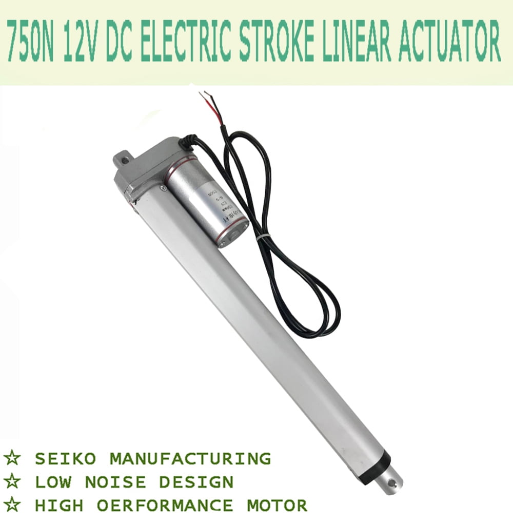 INTBUYING 12V DC Electric Linear Actuator Stroke 9.8Inch Industrial
