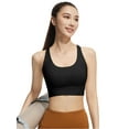 thumbnail image 5 of Hanerdun Womens Sports Bras Crossback Padded Supportive for Athletic Workout Yoga Running Black S, 5 of 9