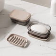 thumbnail image 6 of 2PCS Elegant Soap Case With Cover Modern Double Layer Drying Tray Bathroom Soap Storage Box for Countertop Home Decors, 6 of 11