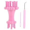 thumbnail image 4 of HOMEMAXS  Double French Knitter Spools Knitting Machine Crochet Hook Kit Rosy, 4 of 8