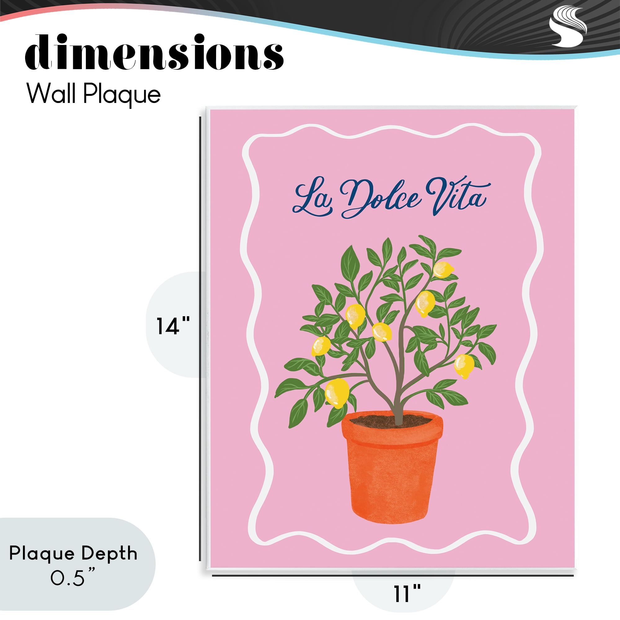 Stupell Industries Dolce Vita Lemon Tree Wall Plaque Art, design by Be Ni La
