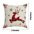 thumbnail image 3 of Nilvkv 18x18in Red White Christmas Pillow Covers Snowflake Deer for Sofa Bed Car Decor, Christmas Decorations, CHRlSTMAS-GlFTs, 3 of 6