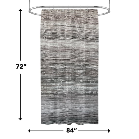 Morden Nomad Brown Faux Marble Polyester Gradient Shower Curtain - 72"X 84"