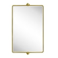 thumbnail image 6 of TEHOME Horizontal Farmhouse Gold Metal Framed Rounded Pivot Rectangle Bathroom Mirror 35x23", 6 of 10