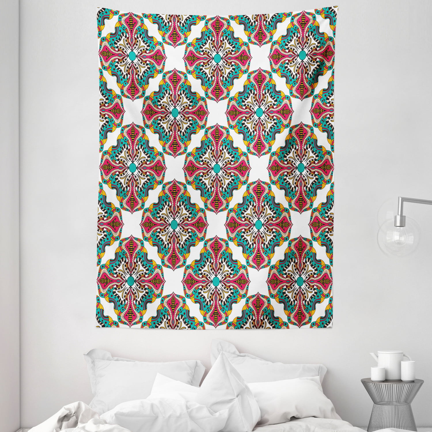 Colorful Tapestry, Exotic Stylized Floral Motifs Rich in Colors with ...