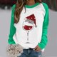 thumbnail image 1 of Puntoco Mujer Navidad Invierno Manga Larga Cuello Redondo Impresión De Letras Top Blusa Sudadera Puntoco Puntoco-9174, 1 of 4