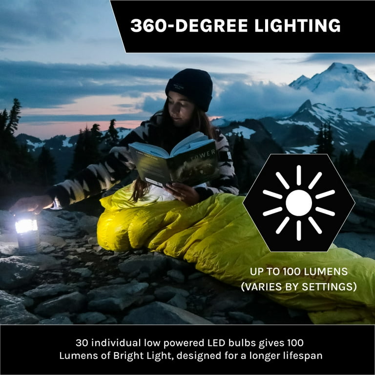 Cascade Mountain Tech 100 Lumen Pop up LED Lantern - 2 pack