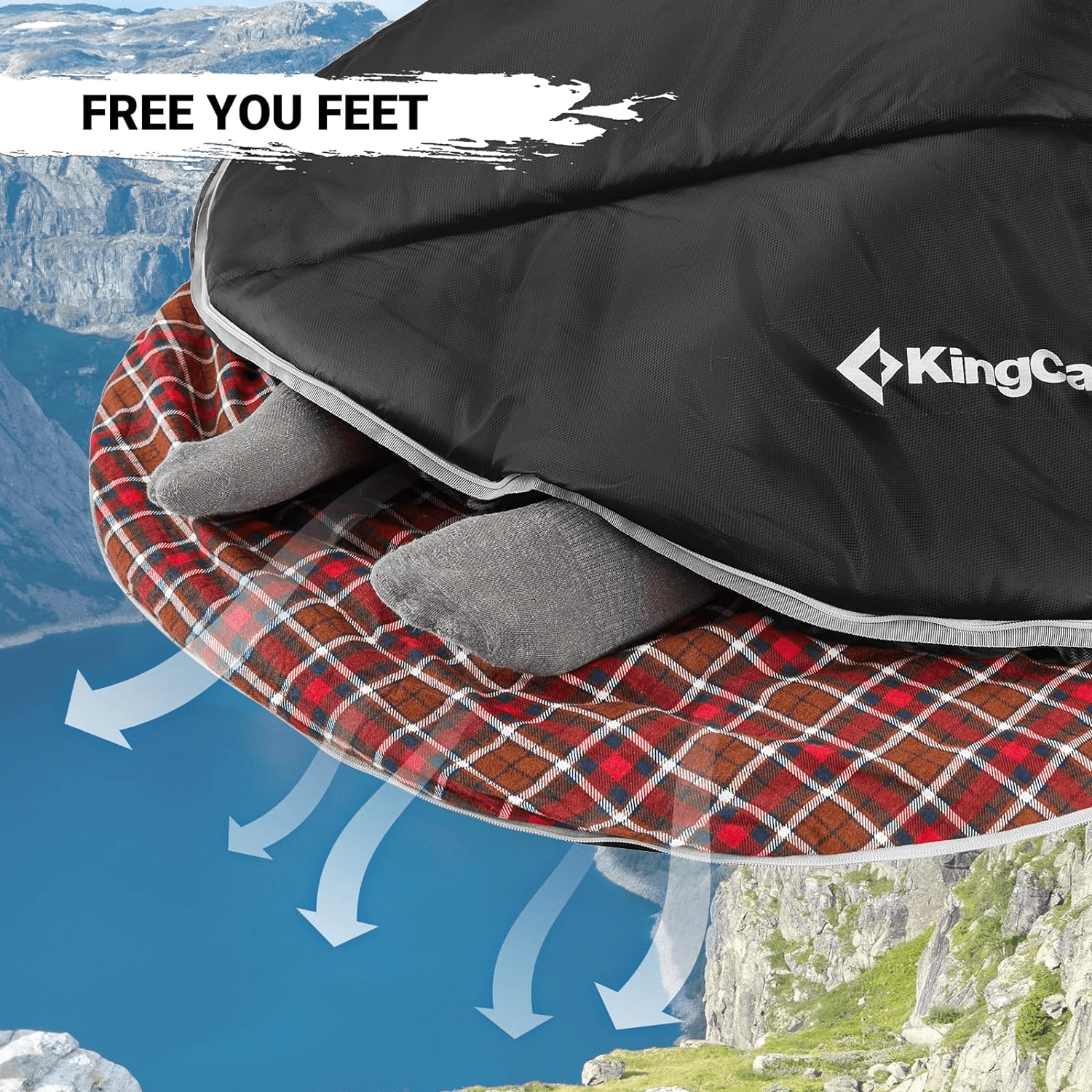 Winter Sleeping Bag KingCamp 3-in-1 Sleeping Bag For Adults - XL