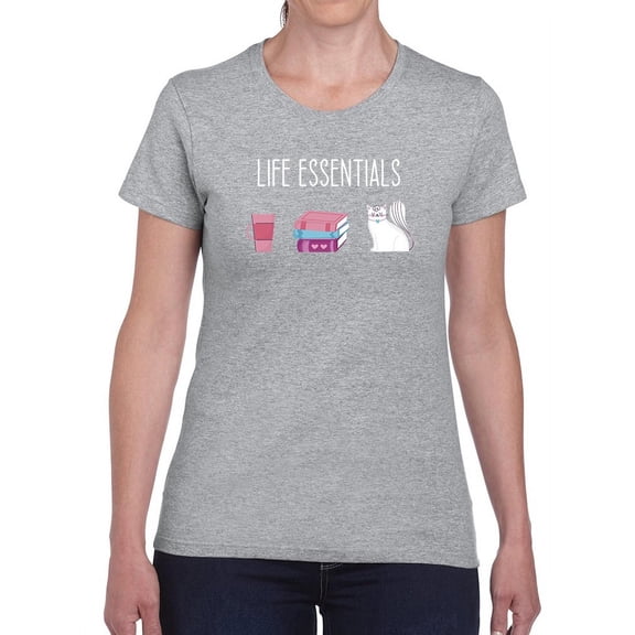 Life Essentials Shaped T-Shirt Women -GoatDeals Designs, Female Large