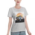 thumbnail image 2 of ALLNOB Women's Off-Road Vehicle Standard Short Sleeve T-Shirt 150g Gray, 2 of 8