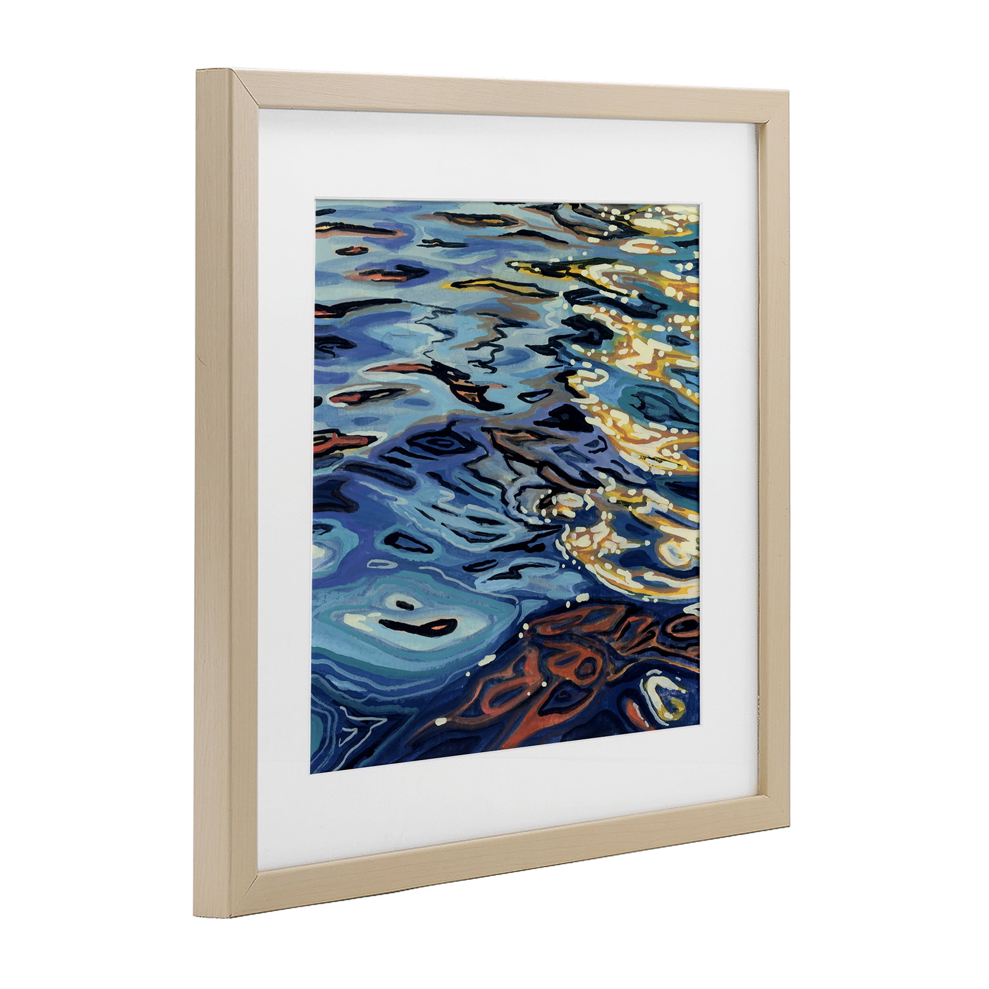 Stupell Industries Sunrise on Rippling Water Birch Framed Print Under Glass, design by Kate Jarvik Birch