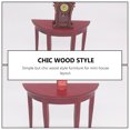 thumbnail image 3 of MasteelfCA Mini House Half-Round Table Model Miniature Mini Wooden Furniture Desk Table, 3 of 8