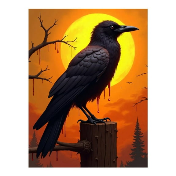 Diamond Art Kit for Adults, Abstract Classic Crow Print No.10 Diamond Painting for Adults Beginners, 5D DIY Diamond Art Painting Kits, Colorful Diamond Painting Craft for Home Decor 12x16
