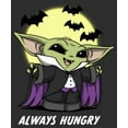 thumbnail image 2 of Men's Star Wars: The Mandalorian Halloween Grogu Vampire Costume Always Hungry Graphic Tee Charcoal Large, 2 of 5