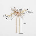 thumbnail image 4 of CoCoMangos Flower Bride Wedding Hair Pins Gold Rhinestones Bridal Hair Accessories Opal Crystal Head Piece for Women and Girls (Pack of 3), 4 of 7