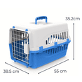 thumbnail image 2 of Transportadora para perro economica con puerta metalica 55cm x 38.5 cm x 35.2 cm color celeste, 2 of 4