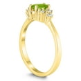 thumbnail image 2 of SZUL Women's 6X4MM Peridot and Diamond Regal Ring in 10K Yellow Gold, 2 of 4