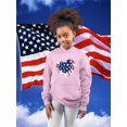 thumbnail image 2 of American Heart 4Th Of July Hoodie Juniors -Image by Shutterstock,  Medium, 2 of 4
