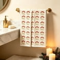 thumbnail image 6 of Fievgin Christmas Kitchen Towels Set of 2, Soft Absorbent Holiday Hand Towels with Bell Design for Bathroom Kitchen, 16x24", 6 of 6