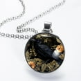 thumbnail image 2 of Crow Elegant Women's Glass Circular Pendant Necklace - Stylish Necklaces for Women, 2 of 5