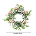 thumbnail image 3 of Easter Egg-Shaped Rattan Wreath Garland Decoration, Rustic Woven Rattan Egg Wreath for Front Door, Wall, Fireplace, Window and Easter Party Home Indoor Outdoor Holiday Festive Decoration, 3 of 6