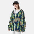 thumbnail image 5 of Goofa Colorful Pineapples Printed Women's UPF 50+ Sun Protection Hoodie Jacket Lightweight Long Sleeve Sun Shirt for Women with Pocket Hiking Outdoor-X-Large, 5 of 9