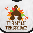 thumbnail image 4 of Inktastic 1st Turkey Day Thanksgiving Boys or Girls Baby Bib, 4 of 4