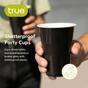 True Black Disposable Cups for Birthday Party, Game Nights, 16oz, Set of 50