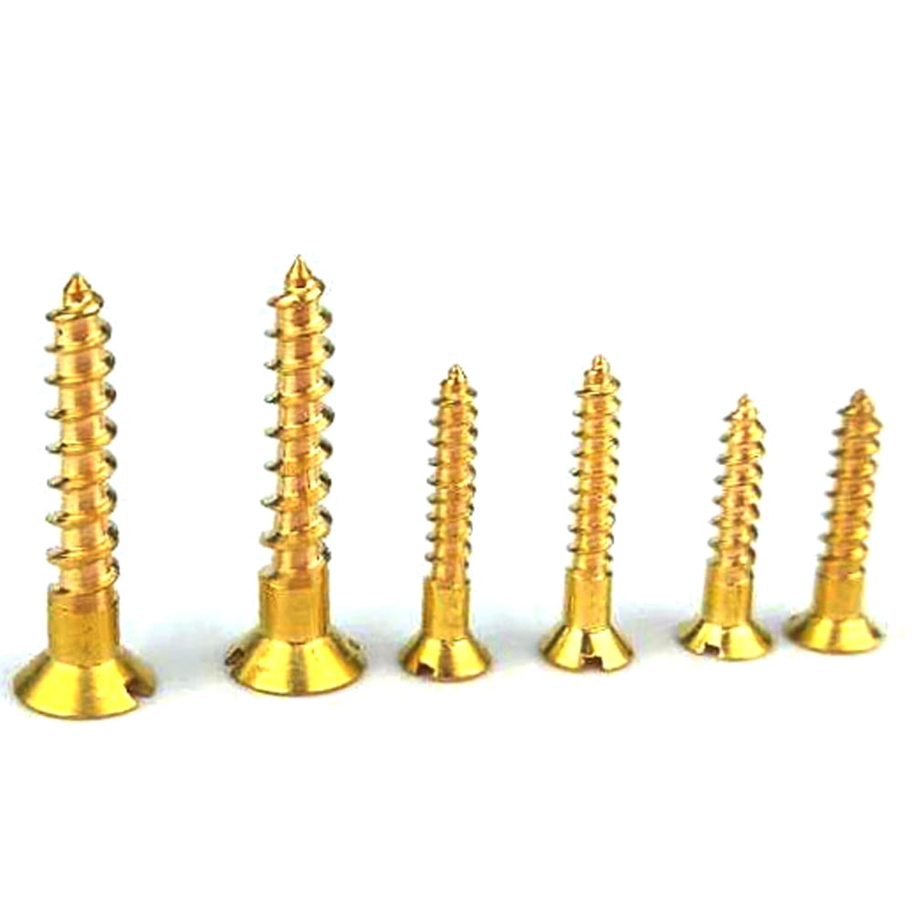 (100pcs) Word Brass Flat Head Tapping Screw , M3.5x10mm