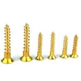 thumbnail image 5 of (100pcs) Word Brass Flat Head Tapping Screw , M1.6x10mm, 5 of 5