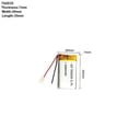 thumbnail image 2 of 3.7V 600mAh Li-Ion Battery 702035 Lithium Polymer Rechargeable Battery For Bluetooth Headset GPS Toy, 2 of 6