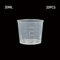 thumbnail image 1 of Gerich 20 Pcs 20 ml Transparent Plastics Measure Cups Dual Scales Cup Container, 1 of 12