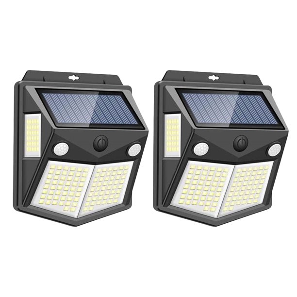 2x Detección de movimiento solar LED Puerta Impermeable Patio Jardín Lámpara 160 leds Sunnimix Luz de pared exterior impermeable