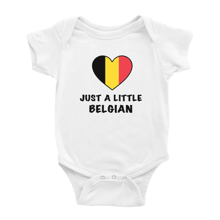 

Just A Little Belgian Funny Baby Clothing Bodysuits For Boy Girl