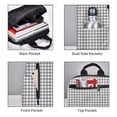 thumbnail image 3 of Yiaed Gray Checkboard Print Lightweight Backpack Travel Backpacks Hiking Daypack for Women Men, 3 of 5