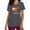 Gray, variant on Kctiaxy Womens Scrubs Fashionable Print Graphic Thanksgiving Scrub Tops Women Casual Short Sleeve V-Neck Shirts with Double Pockets
