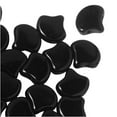 thumbnail image 1 of Czech Glass, 2-Hole Ginko Beads 7.5mm, 10 Grams, Jet Black, 1 of 2