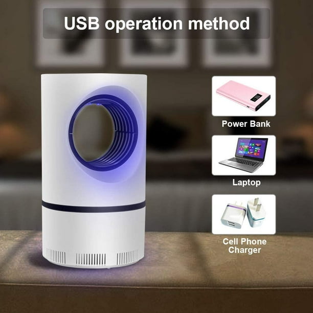 Electric Indoor Mosquito Trap Mosquito Killer Lamp with USB Power Supply and Adapter Mosquito Killer Mosquito Trap Mosquito Zapper Gnat Trap Insect
