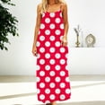 thumbnail image 5 of DHFJKG Womens Backless Maxi Dresses Casual Polka Dot Spaghetti Straps Loose Fit Scoop Neck Beach Sundress Versatile Dresses, 5 of 6